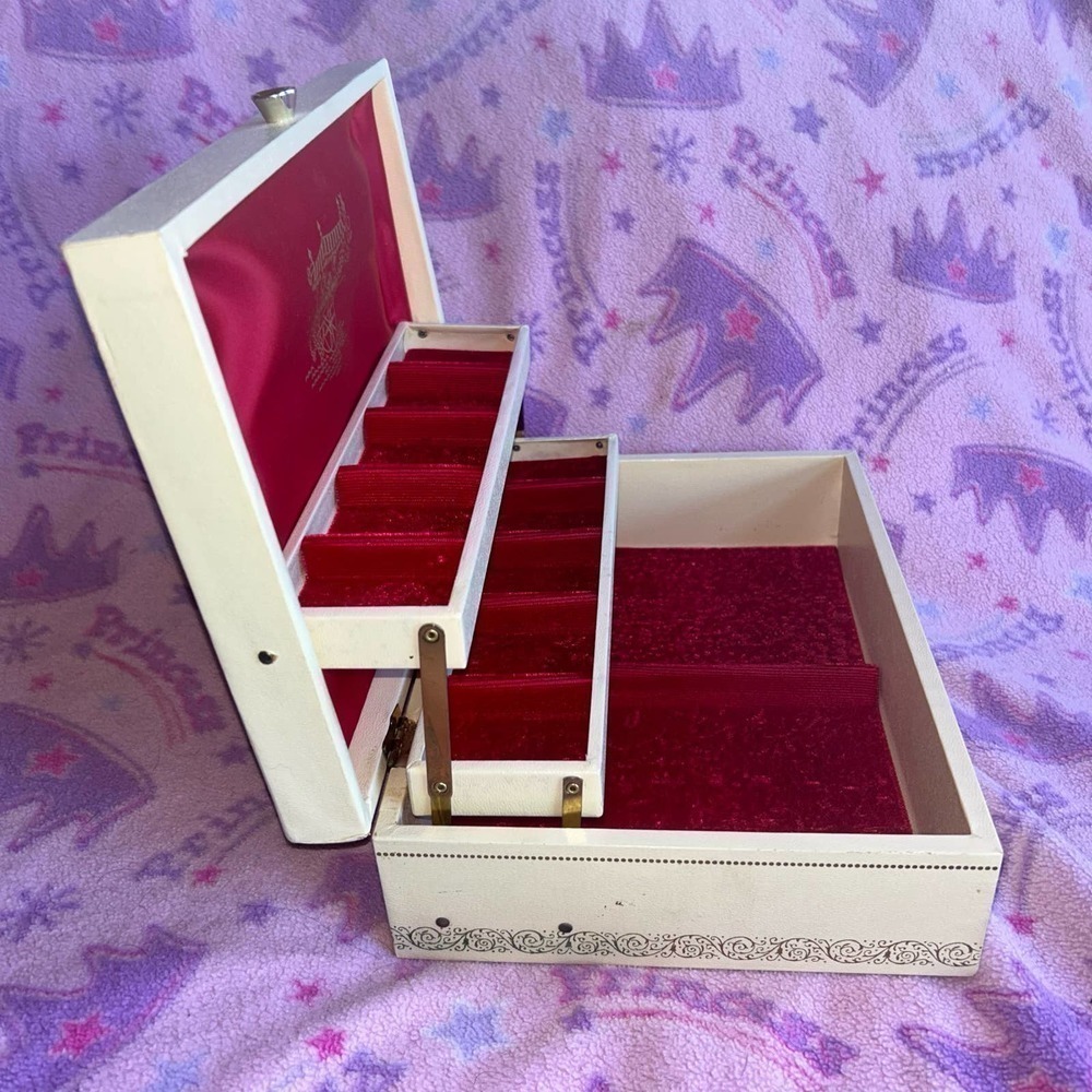 Excellent Vintage 1950s Tiered Jewelry Box - Picture 2 of 11